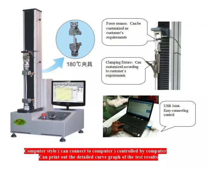Máquina de teste elástica universal da única coluna, verificador 0 da resistência à tração 220V