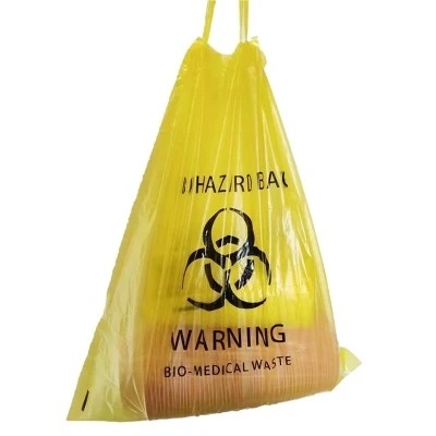 Sacos de lixo do Biohazard descartável biodegradável do LDPE/HDPE