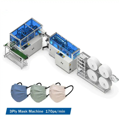 Velocidade máxima 170 da máquina descartável automática da máscara/minuto