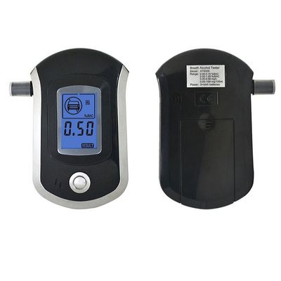 O LCD indica o verificador rápido do álcool da respiração da análise com adaptador bucal