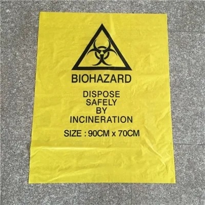 O Biohazard descartável amarelo vermelho resistente da autoclave ensaca para a clínica