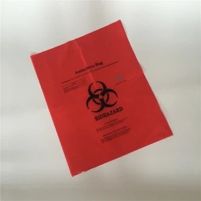 O Biohazard descartável amarelo vermelho resistente da autoclave ensaca para a clínica
