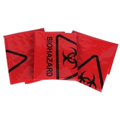 Sacos de eliminação de resíduos médicos do Biohazard vermelho do LDPE/HDPE
