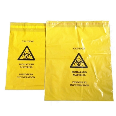 O lixo plástico do Biohazard do PE médico ensaca para o hospital/laboratório
