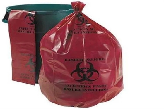 Sacos autoclávicos do Biohazard do PE para o desperdício do hospital